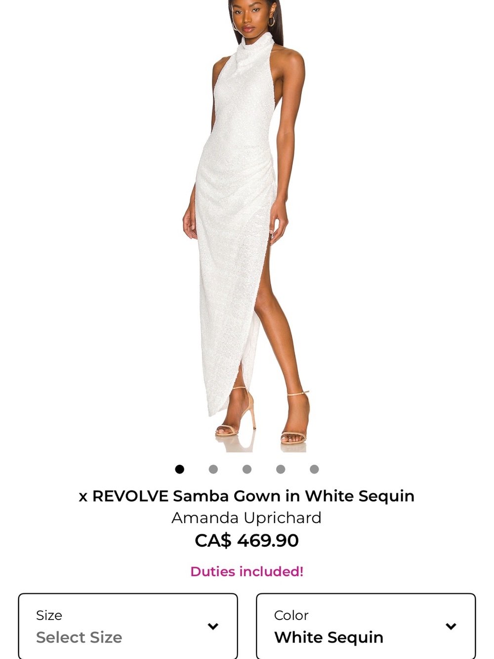 × REVOLVE Samba Gown in White Sequin
Amanda Uprichard